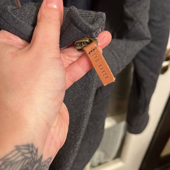 Ted Baker Grey Lined Quilted Coat - Picture 16 of 16